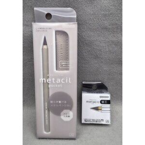 Sun-Star METACIL Pocket Graphite Metal Aluminum No-Sharpening Pencil w/ Refill